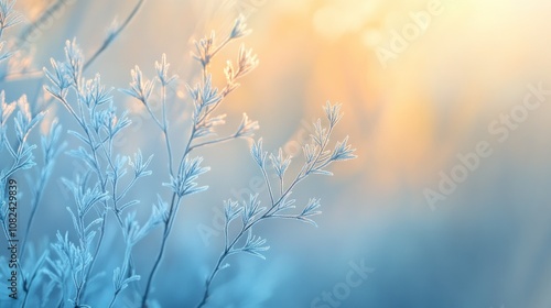 Frosty Morning Light on Delicate Plants