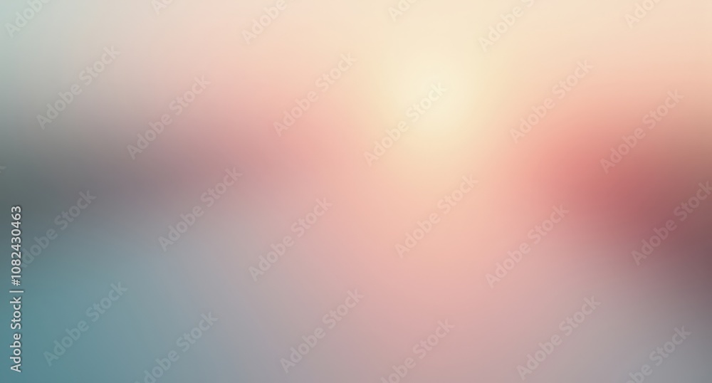 Obraz premium Blurred glass in pastel colors with depth of field, close-up view, and minimalist abstract appeal for a calming wallpaper background.