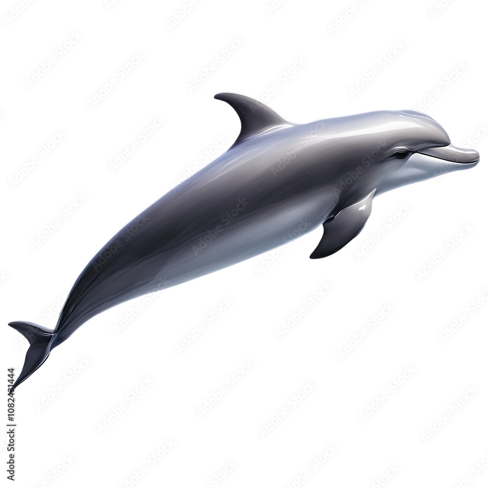 Obraz premium The dolphin isolated on transparent background