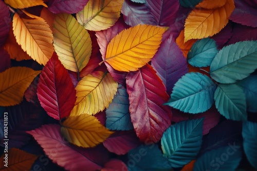 Colorful Autumn Leaves Background Design