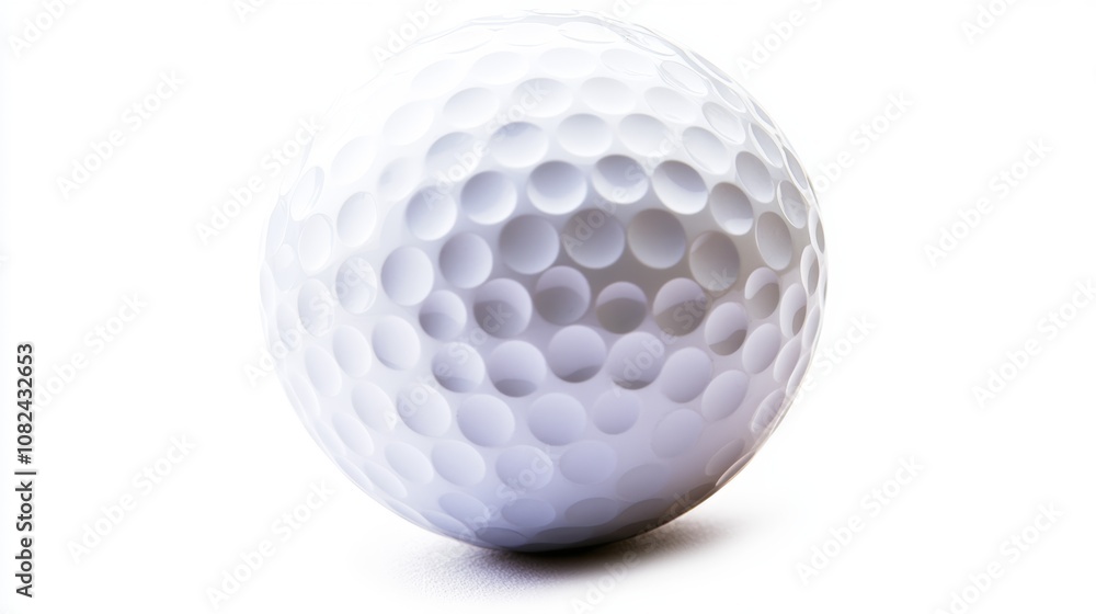 A single golf ball, shown against a plain white background. A single golf ball, shown against a plain white background.