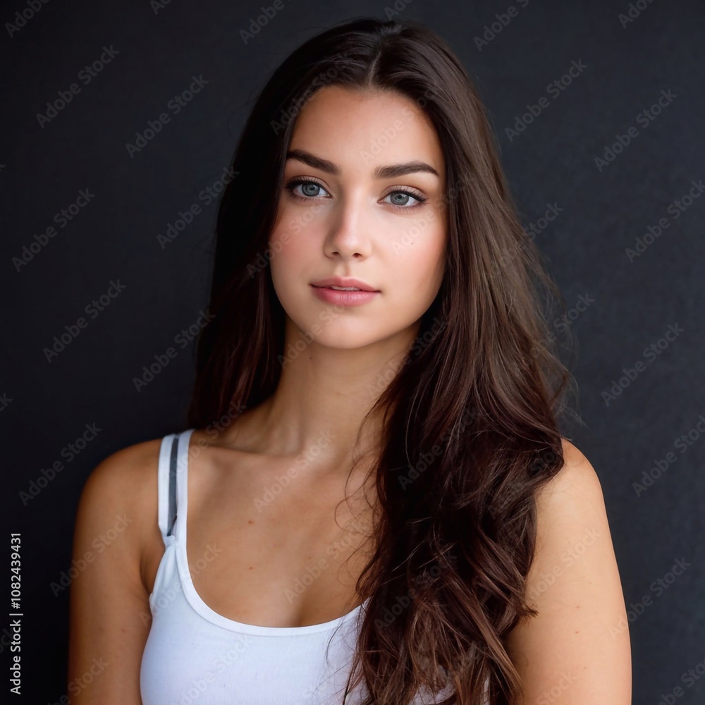 Brünette junge Frau Brünette junge Frau