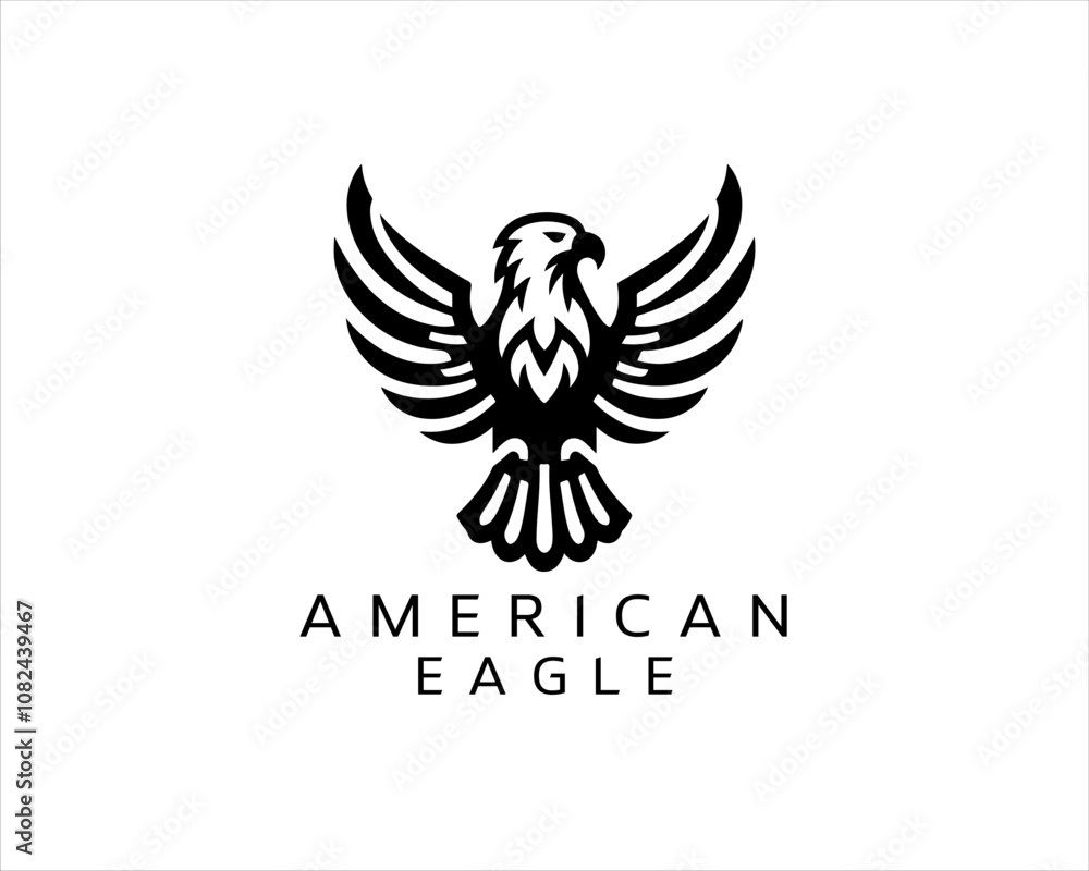 American Eagle logo design icon symbol vector illustration. American Eagle logo design icon symbol vector illustration.