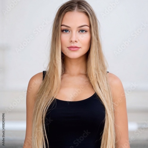 Blonde junge Frau