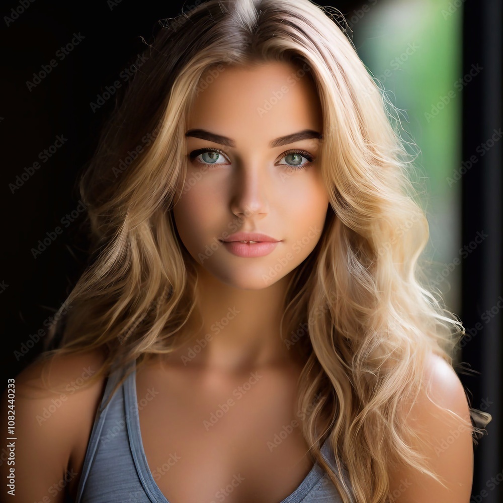 Hübsche junge blonde Frau Hübsche junge blonde Frau