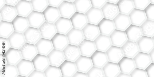 Abstract background white, gray hexagon with seamless geometric pattern texture design. futuristic geometry pattern honeycomb mosaic texture design. hexagon grid minimalist mesh cell texture design.