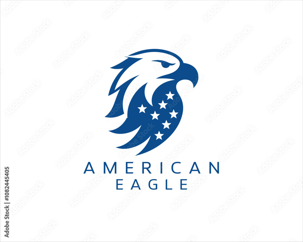 American Eagle logo design icon symbol vector illustration. American Eagle logo design icon symbol vector illustration.