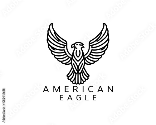 American Eagle logo design icon symbol vector illustration.