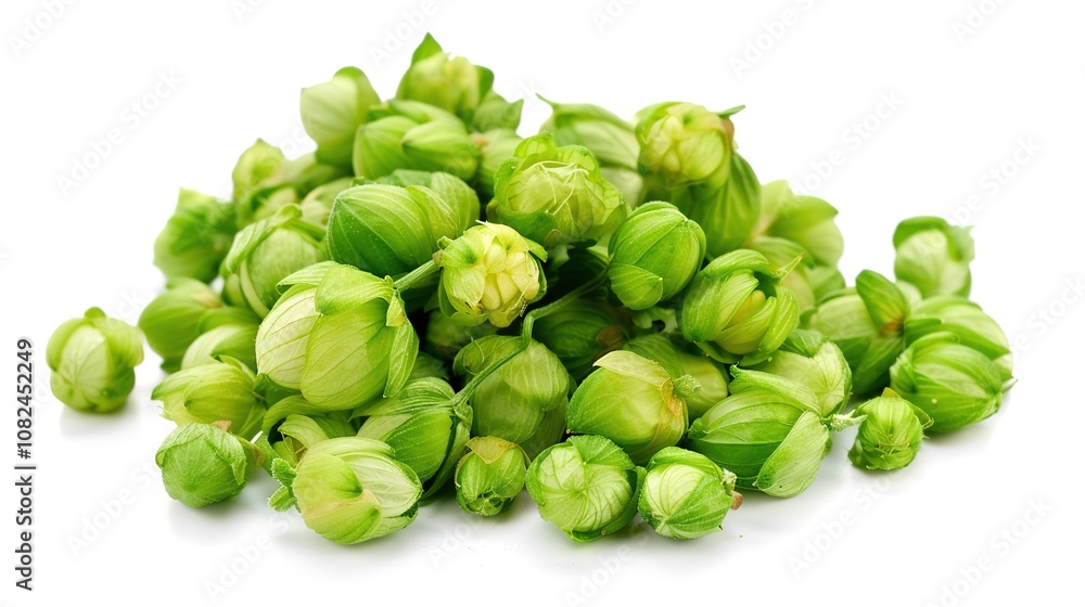 Fresh Green Hops - a vibrant and natural visual. The green hops evoke a sense of freshness and vitality. Fresh Green Hops - a vibrant and natural visual. The green hops evoke a sense of freshness and vitality.