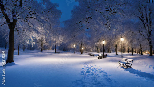 park with winter