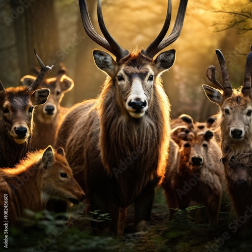 the AI Image Generator, deer in the forest