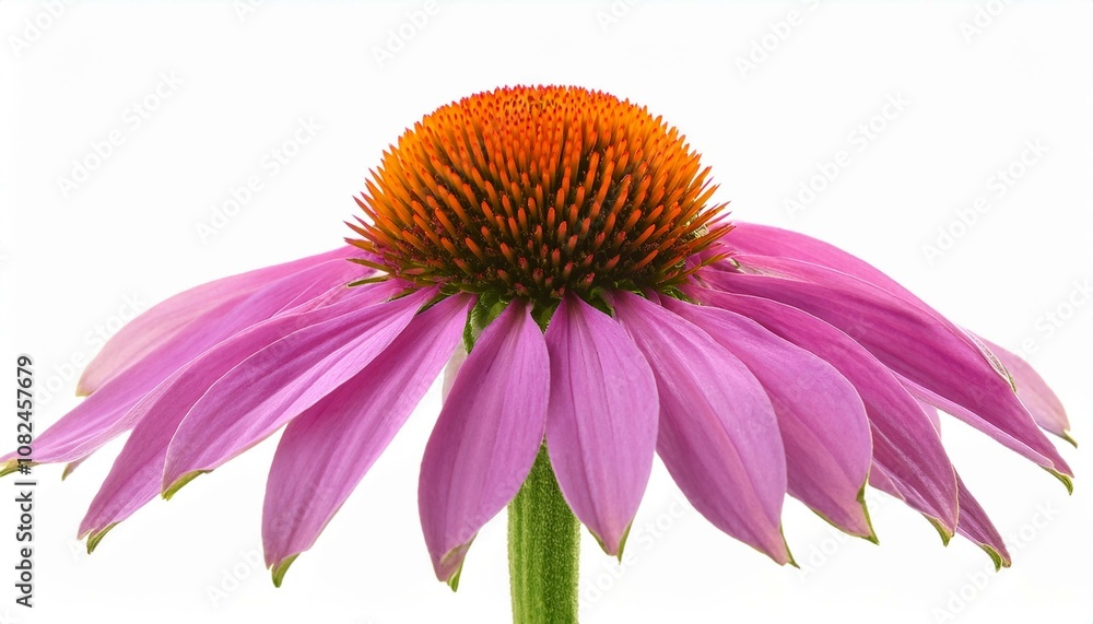 Obraz premium eastern purple coneflower echinacea purpurea blossom isolated on white background