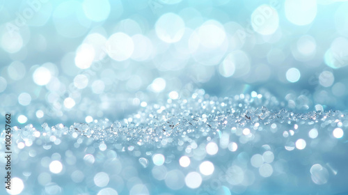 Sapphire glitter bokeh background