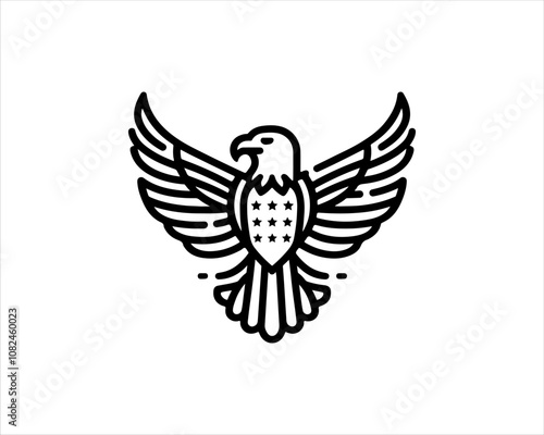 American Eagle logo design icon symbol vector illustration.