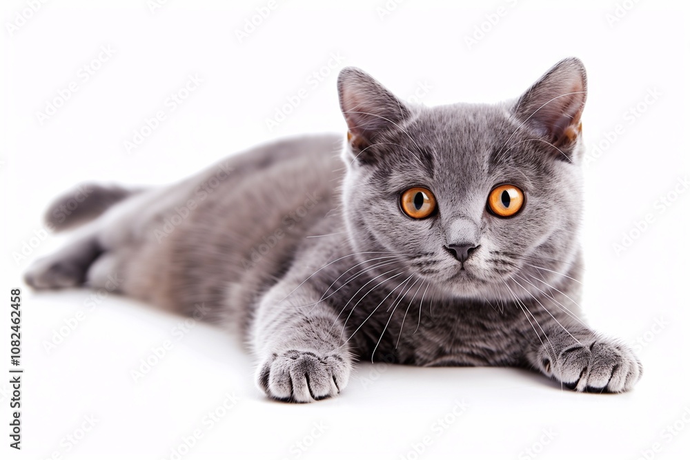 Obraz premium fluffy gray cat