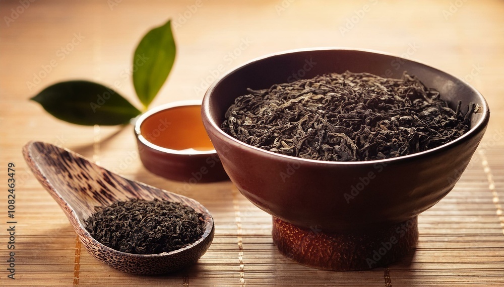 medicinal pu erh tea in ceramic cups medicinal pu erh tea in ceramic cups