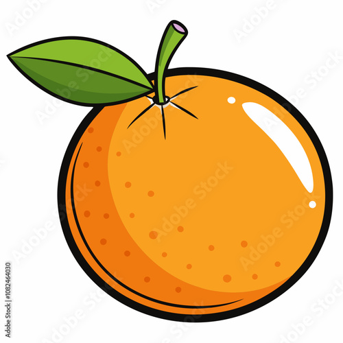 orange fruit vector illustration