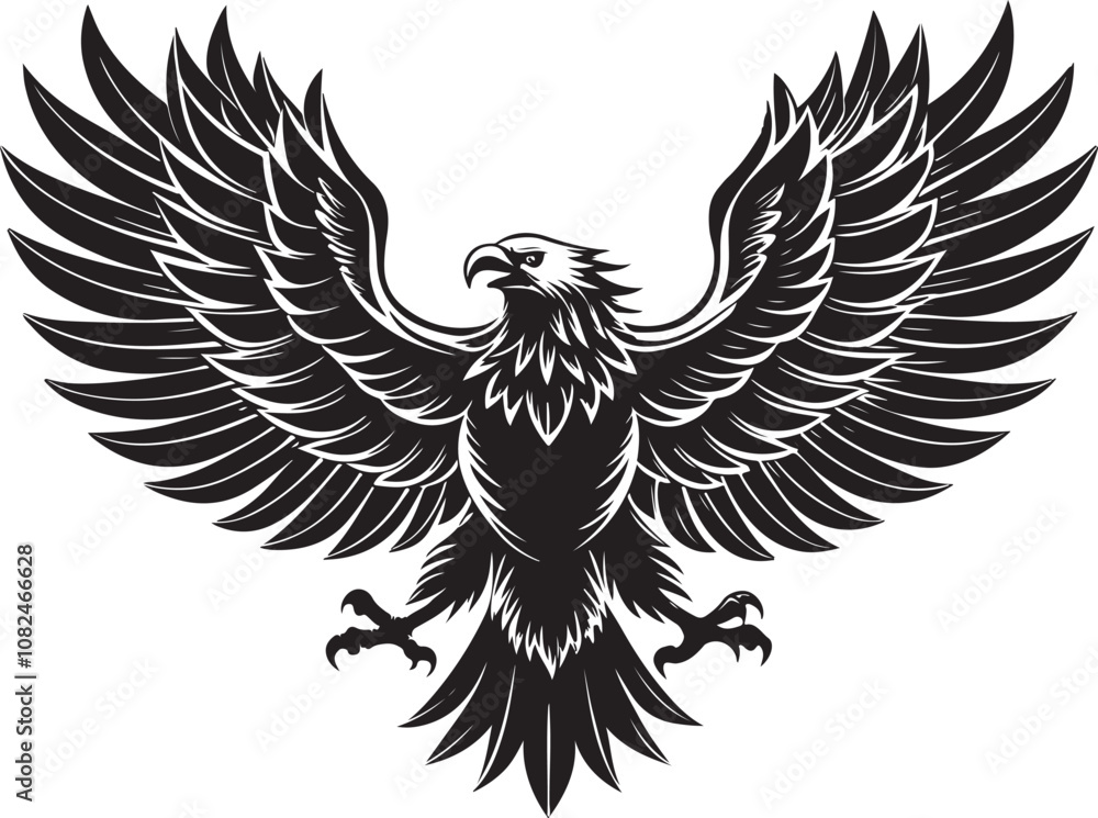 Fototapeta premium gyrfalcon vector illustration printable design
