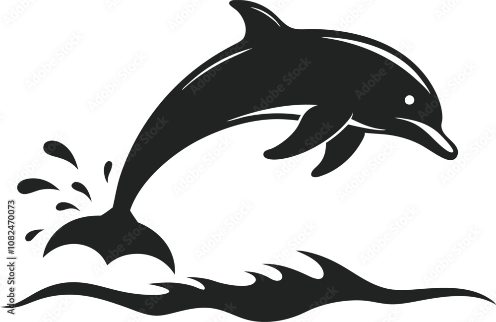 Fototapeta premium dolphin jumping isolated on white