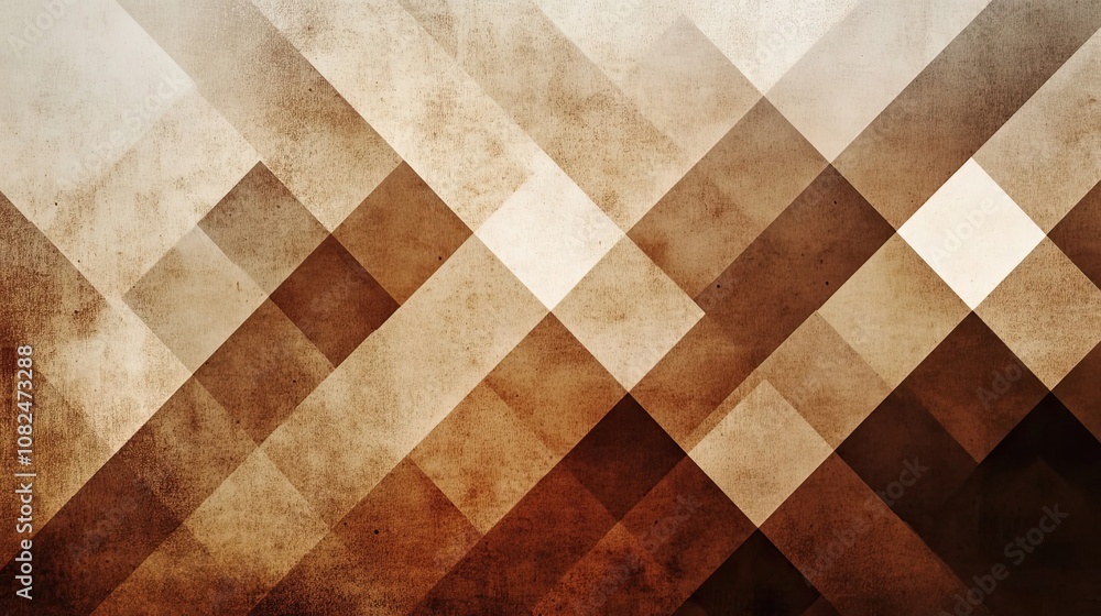 Abstract Diagonal Pattern with Brown and White Shades on Textured Background