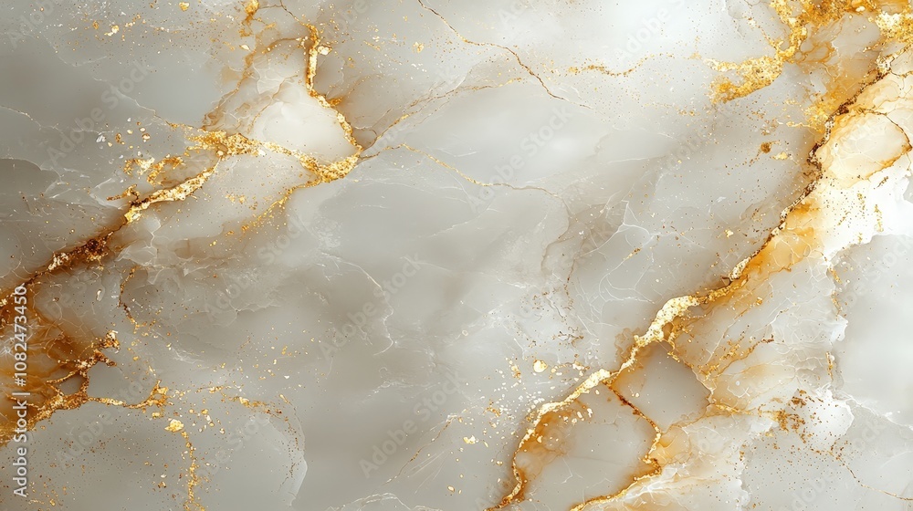 Elegant gray and gold marbled texture with natural patterns and shimmering highlights. Elegant gray and gold marbled texture with natural patterns and shimmering highlights.