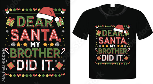Merry Christmas holiday typography T-Shirt Design, Sticker, Bag, Mug Design for print ready