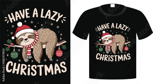 Merry Christmas holiday typography T-Shirt Design, Sticker, Bag, Mug Design for print ready