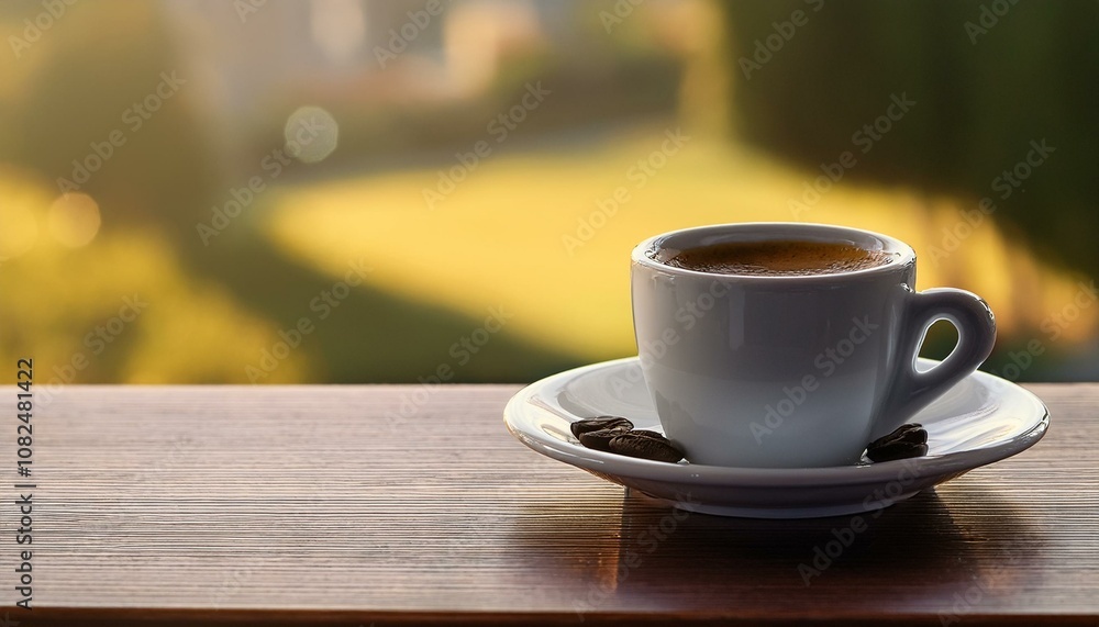 cup of espresso on the table cup of espresso on the table