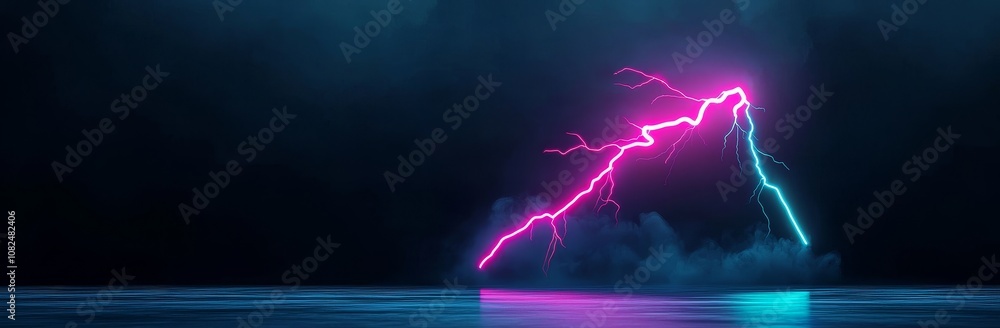 For a versus design, purple and green thunder collide, accompanied by a shock burst flash and neon glow light effect. Maximum electrical power lightning discharge for a realistic modern illustration. For a versus design, purple and green thunder collide, accompanied by a shock burst flash and neon glow light effect. Maximum electrical power lightning discharge for a realistic modern illustration.