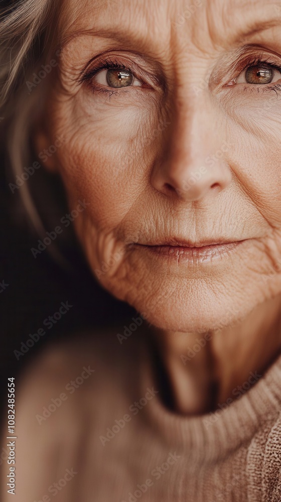 Portrait of a resilient elderly woman emphasizing women empowerment and gender equality indoor setting close-up view inspiring strength and wisdom Portrait of a resilient elderly woman emphasizing women empowerment and gender equality indoor setting close-up view inspiring strength and wisdom