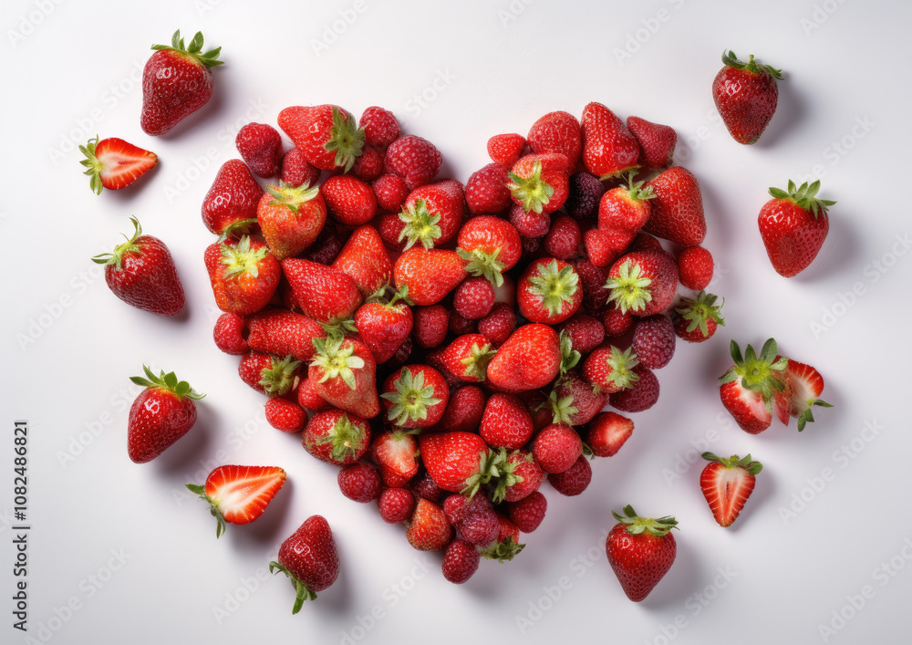 strawberries in heart shape strawberries in heart shape