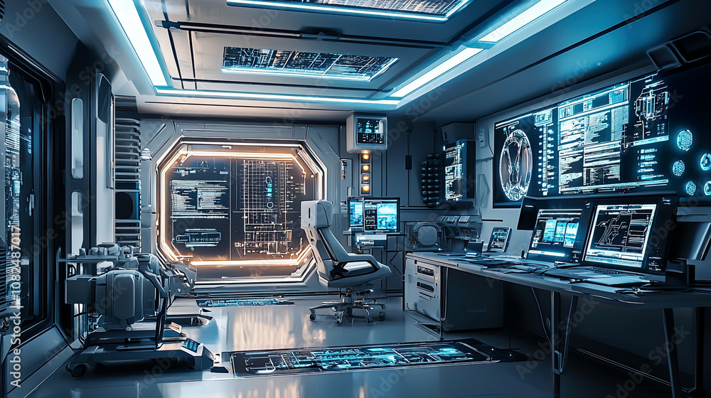 A high-tech lab where engineers develop ambient computing technologies for personal assistants A high-tech lab where engineers develop ambient computing technologies for personal assistants