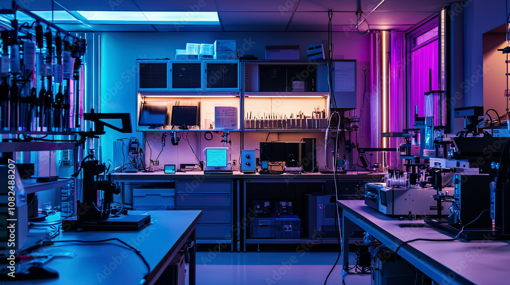 A high-tech lab where researchers are testing new ambient computing devices for consumer use A high-tech lab where researchers are testing new ambient computing devices for consumer use