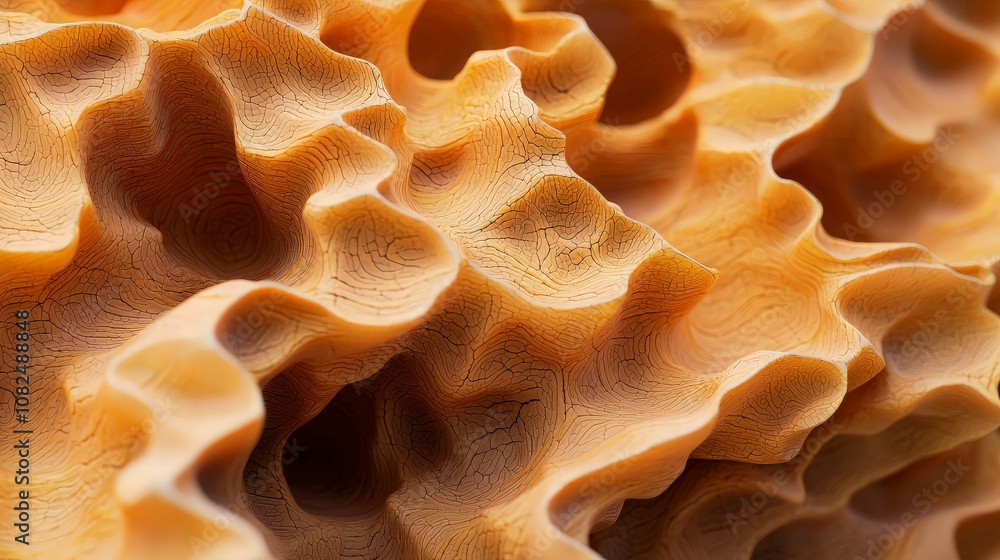 Abstract textured background with wavy, wood-like pattern in warm brown tones. Abstract textured background with wavy, wood-like pattern in warm brown tones.