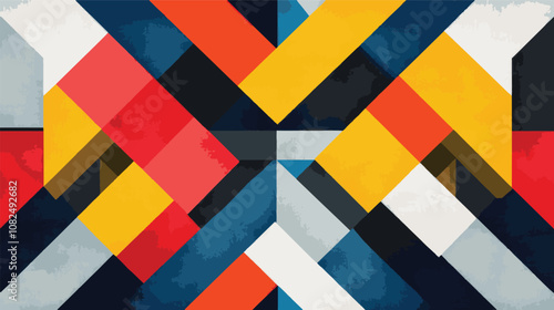 geometric square colourfull art  design