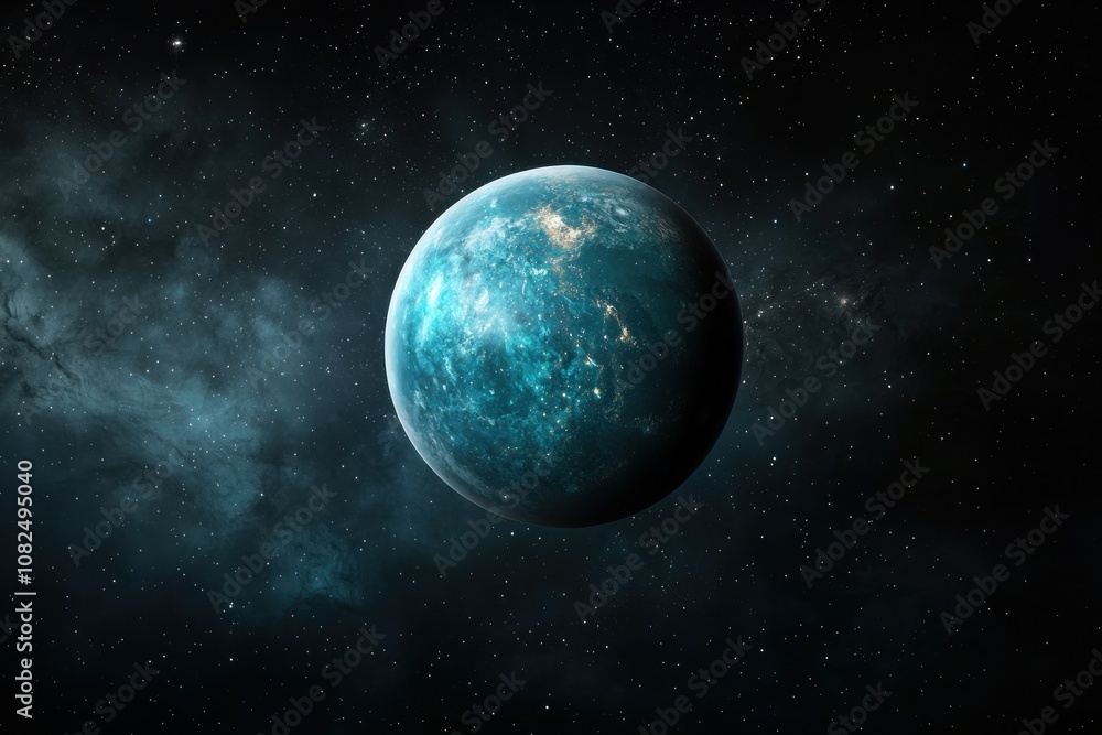 Obraz premium Exploring a distant planet outer space digital art cosmic environment isolated viewpoint sci-fi concept