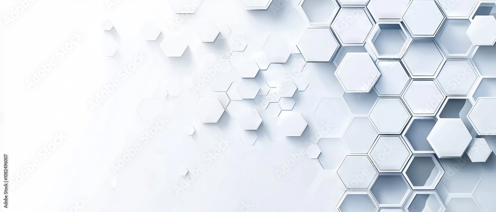 Modern vector banner design with geometric hexagon pattern on white background – stylish abstract graphics for web design, marketing materials, and digital projects