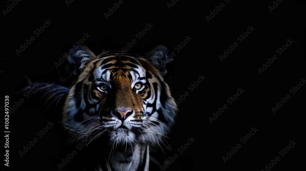 Majestic Tiger in the Dark