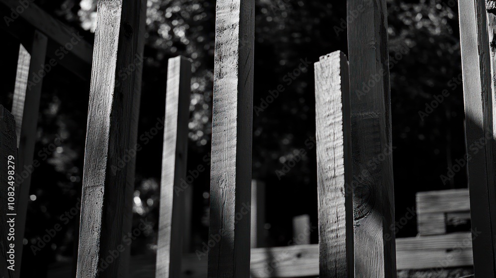 Wooden Beams in the Sunlight Wooden Beams in the Sunlight