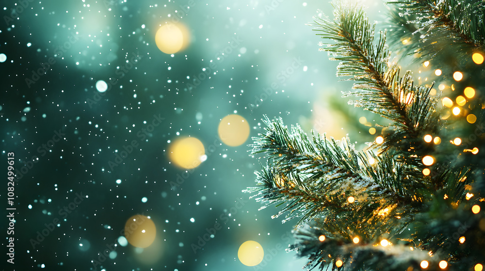 Christmas background with Christmas tree, belt and gifts Christmas background with Christmas tree, belt and gifts