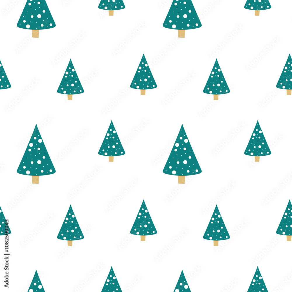 Obraz premium Simple pine trees seamless pattern