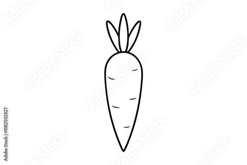 Vector Art of 3 Carrot Illustrations Silhouette on White Background