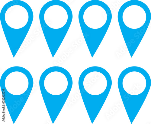 Location pin icon set. Map pointer vector. Navigation marker. Location pointer set