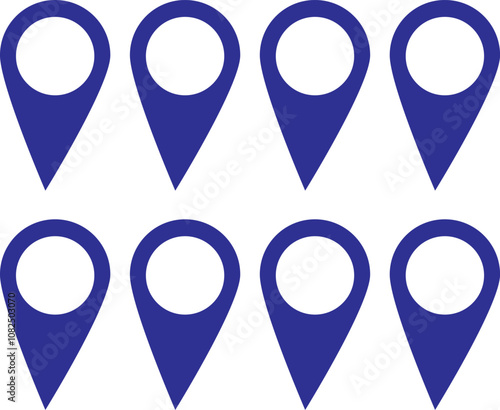 Location pin icon set. Map pointer vector. Navigation marker. Location pointer set
