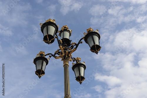street lamp on sky