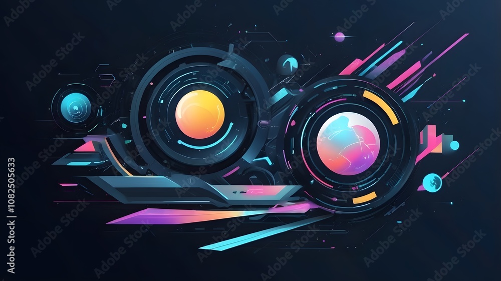3D rendering futuristic sci-fi technology background 3D rendering futuristic sci-fi technology background