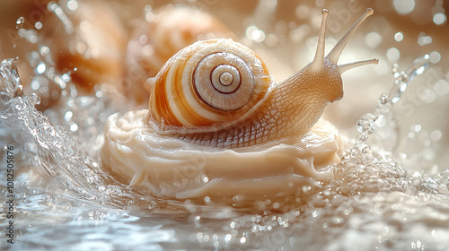 Cream with snail mucin photo