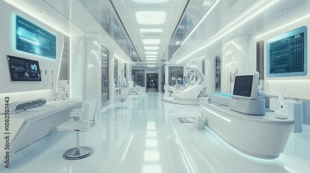 Futuristic Medical Lab Interior Futuristic Medical Lab Interior