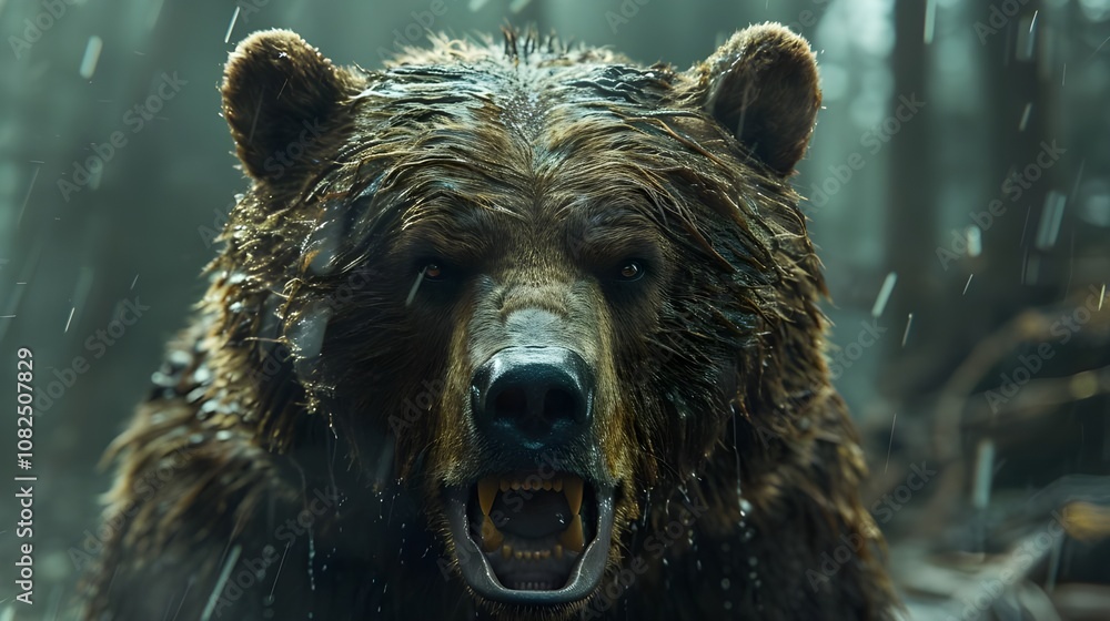 grizzly bear looks angry grizzly bear looks angry
