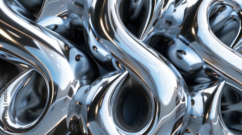 Abstract background of shiny metallic tubes with reflections. Abstract background of shiny metallic tubes with reflections.